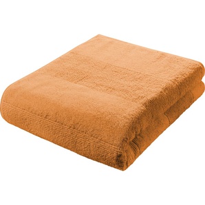 Duschtuch FLEURESSE 2828 Handtücher Gr. B/L: 70 cm x 140 cm (2 St.), rot (rot, orange) Handtücher Badetücher hochwertig und unifarben