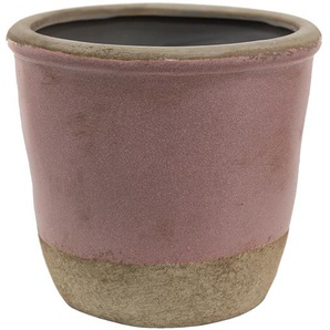 Clayre & Eef Pflanzentopf 6CE1380XL Ø 19*19 cm - Rosa Beige Keramik