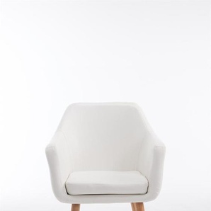 Tekslo Dining Chair - Modern - White - Wood - 61 cm x 57,5 cm x 88 cm
