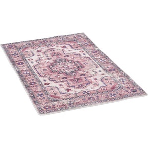 Badematte Oriental Bath FOUR TOM TAILOR, Höhe 7 mm, rutschhemmend beschichtet, fußbodenheizungsgeeignet, strapazierfähig, Polyester, rechteckig, Badteppich, Orient-Optik, Vintage Design, waschbar