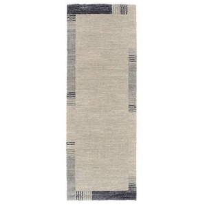 Novel Läufer Palazzo Lobo , Blau, Grau , Textil , rechteckig , 80 cm , in verschiedenen Größen erhältlich , Teppiche & Böden, Teppiche, Teppichläufer