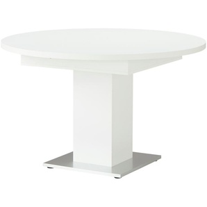 Esstisch ausziehbar - weiß - 76 cm - [120.0] | Möbel Kraft