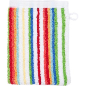 Waschhandschuh ROSS Vita Waschlappen Gr. B/L: 16 cm x 22 cm, rot Handtücher Badetücher Bestickung ROSS-Emblem