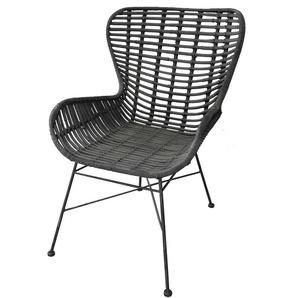 SIT Sessel Sit&Chairs, mit geschwungenen Armlehnen, in schwarz oder natur, Shabby Chic, Vintage B/H/T: 75 cm x 113 84 Rattanstühle Stühle Sitzbänke