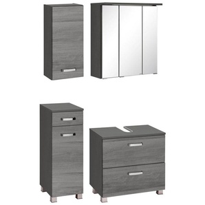 HELD MÖBEL Badmöbel-Set »Ravenna«, (4-St), Hängeschrank, Unterschrank, Spiegelschrank, Waschbeckenunterschrank