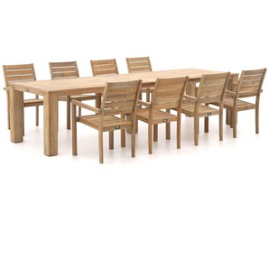 ROUGH-S/ROUGH-X 320 cm Gartenmöbel-Set 9-teilig stapelbar