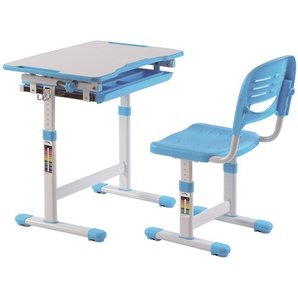 Schreibtisch mit Stuhl COMFORTLINE MDF Blau