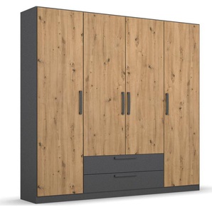 rauch Drehtürenschrank »StyleUp« Typ Dark & Wood mit trendigen farblich abgesetzten Griffen