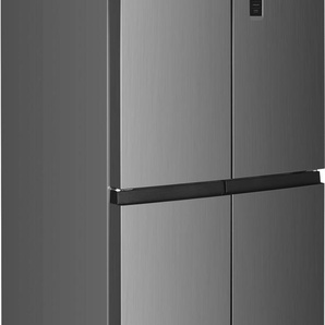 E (A bis G) HANSEATIC Multi Door Kühlschränke silberfarben (edelstahl optik) Kühl-Gefrierkombinationen Bestseller