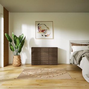 Schrankwand Nussbaum - Moderne Wohnwand: Schubladen in Nussbaum - Hochwertige Materialien - 118 x 79 x 34 cm, Konfigurator