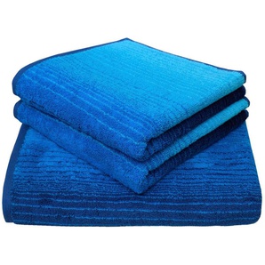 Dyckhoff Handtuch Set Colori, Walkfrottee, (Set, 3-tlg), mit Farbverlauf