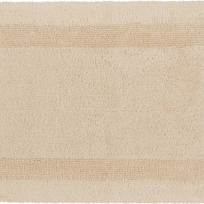 Badematte KLEINE WOLKE Arizona Badematten Gr. rechteckig (80 cm x 140 cm), 1 St., Baumwolle, beige (natur) Einfarbige Badematten Badteppich, Uni Farben, mit Bordüre
