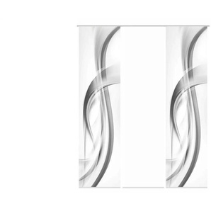Schiebevorhang Set 3tlg. | grau | 60 cm | 245 cm |