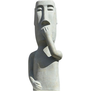 Dekofigur GILDE Skulptur Nichts sagen Dekofiguren Gr. B/H/T: 26,0 cm x 65 cm x 18,0 cm, grau Deko-Figur Figuren Skulpturen Dekofiguren Dekoobjekt, Höhe 65 cm, aus Keramik, Wohnzimmer