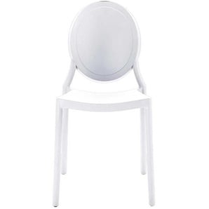 Esstisch Stühle aus Kunststoff Weiß (2er Set)