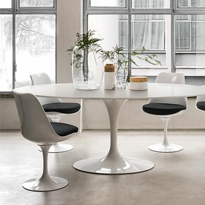 Esstisch Saarinen Tulip Knoll International weiß, Designer Eero Saarinen, 74x198x121 cm