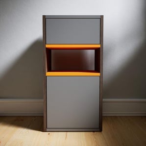 Kommode Grau - Lowboard: Schubladen in Grau & Türen in Grau - Hochwertige Materialien - 41 x 79 x 34 cm, konfigurierbar