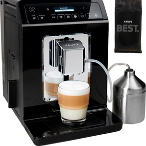 KRUPS Kaffeevollautomat EA8918 Evidence Kaffeevollautomaten OLED-Display, 12 Kaffee- und3 Tee-Variationen, 2-Tassen Funktion , schwarz Kaffeevollautomat