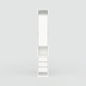 Aktenregal Weiß - Büroregal: Schubladen in Weiß & Türen in Weiß - Hochwertige Materialien - 41 x 252 x 47 cm, konfigurierbar