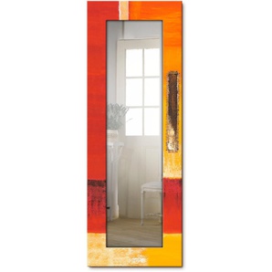 Dekospiegel ARTLAND Felder I - Abstrakt Spiegel Gr. B/H/T: 50,4 cm x 140,4 cm x 1,6 cm, orange Spiegel Modern