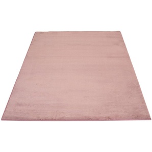 Hochflor-Teppich CARPET CITY TOPIA400 Teppiche Gr. B/L: 200 cm x 290 cm, 21 mm, 1 St., pink Esszimmerteppiche besonders weich und kuschelig durch Polyester, Uni-Farben