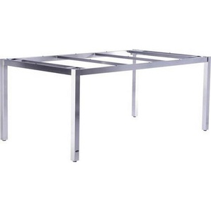 Zebra Süd Gartentischgestell Opus , Silber , Metall , eckig , 100x74 cm , Esszimmer, Tische, Esstische, Tischsysteme