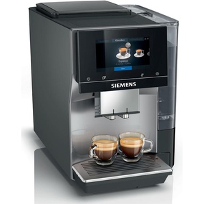 SIEMENS Kaffeevollautomat EQ.700 classic TP705D01 Kaffeevollautomaten intuitives Full-Touch-Display, automatische Milchsystem-Reinigung grau (morning haze, schwarz) Kaffeevollautomat