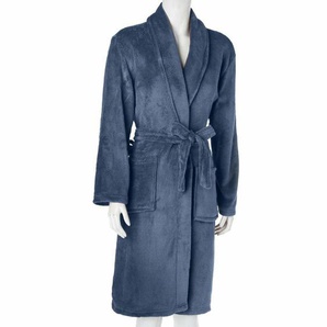 Damen Bademantel mit Taschen gebunden in blau, praktischer und stylischer Bademantel - Atmosphera