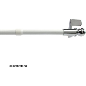 Scheibenstange LIEDECO Exclusiv Gardinenstangen Gr. L: 30 cm - 45 cm Ø 12 mm, 1 läufig, weiß (weiß, chromfarben) Gardinen Vorhänge Gardinenstangen