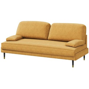 Kachave - Couch, Schlafsofa mit Liegefläche 83 x 200 cm, minimalistisch, 204 cm  (Gelb)