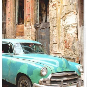 Seitenzugrollo Klemmfix Motiv Kuba, LICHTBLICK ORIGINAL, Lichtschutz, ohne Bohren, freihängend, Klemmfix, bedruckt