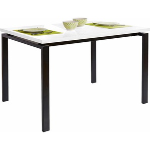 Esstisch INOSIGN Sabine Tische Gr. B/H/T: 120 cm x 75 cm x 90 cm, weiß (weiß hochglanz, schwarz) Esstische rechteckig Tisch Breite 120 oder 160 cm