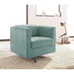 INOSIGN Sessel Bob, drehbar mit Sternfuß Luxus-Microfaser weich, B/H/T: 72 cm x 71 75 grün Polstersessel