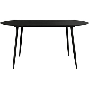 Esstisch LEONIQUE Eadwine Tische Gr. B/H/T: 160 cm x 76 cm x 90 cm, schwarz Esstische rund oval Tischplatte aus MDF, verschiedene Größen und Farbvarianten, Höhe 76 cm