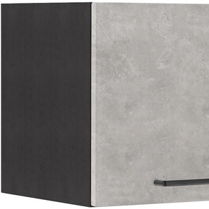 Klapphängeschrank HELD MÖBEL Tulsa Schränke Gr. B/H/T: 40 cm x 33 cm x 34 cm, grau (betonfarben hell) Küchenhängeschrank Hängeschränke Schränke 40 cm breit, mit 1 Klappe, schwarzer Metallgriff, MDF Front