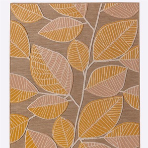 Teppich HEINE HOME Teppiche Gr. B/L: 195 cm x 290 cm, 6 mm, 1 St., grau (taupe, gelb) Kurzflor-Teppiche