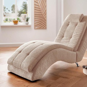 Home affaire Relaxliege Vengo, mit Kopfkissen, Mattenoptik auf Korpus B/H/T: 70 cm x 92 170 beige Relaxliegen Sessel