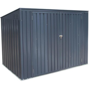 Mülltonnenbox WESTMANN Aufbewahrungsboxen Gr. B/H/T: 235 cm x 131 cm x 100 cm, grau (anthrazit) Garten- Kissenboxen Aufbewahrungsboxen für 3 x 240 l