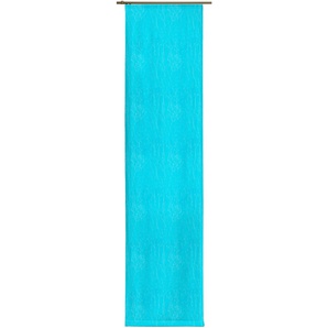 Schiebegardine WIRTH Lahnstein Gardinen Gr. 145 cm, Paneelwagen, 60 cm, blau (türkis) Gardinen nach Räumen Gardine Inkl. Montagezubehör