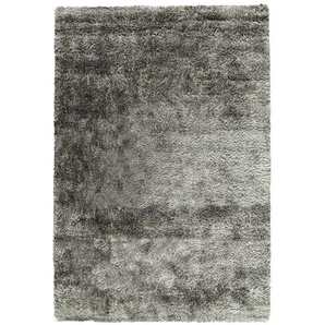 Hochflor Teppich in Grau modern