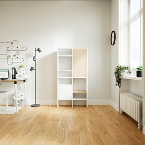Aktenregal Weiß - Flexibles Büroregal: Türen in Weiß - Hochwertige Materialien - 79 x 156 x 34 cm, konfigurierbar