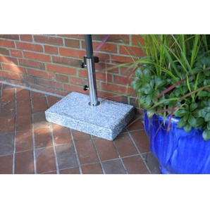 Garden Pleasure Balkon-Schirmständer 25kg, rechteckig Granit / Edelstahl, für Ø25-40 mm Rohre