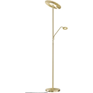 LED Deckenfluter FISCHER & HONSEL Dent Lampen Gr. 2 flammig, Ø 35 cm Höhe: 35 cm, 1 St., grau (messingfarben) LED Stehlampen