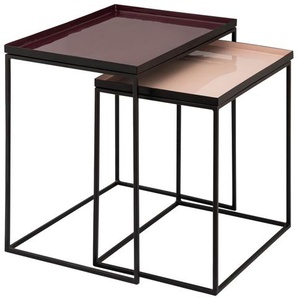 Inter Link 99101030 Beistelltisch lila hochglanz Wohnzimmertisch Beistell Tisch Nachttisch Design 