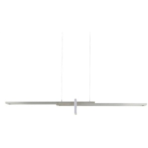 Trio LED-Pendelleuchte, Nickel matt, ´geometrisch` - silber - 110 cm - 150 cm - 40 cm | Möbel Kraft