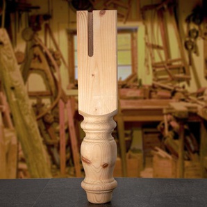 Tischbein, Holz, Massiv, Kiefer, Restauration, 45 cm