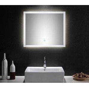 POSSEIK Spiegel mit Beleuchtung weiß 70,0 x 3,2 x 60,0 cm