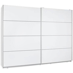Mid.you Schwebetürenschrank , Weiß , Metall , 5 Fächer , 3 Schubladen , 220x210x61 cm , Blauer Engel, BQ - Bündnis für Qualität, Made in Germany , Typenauswahl , Schlafzimmer, Kleiderschränke, Schwebetürenschränke