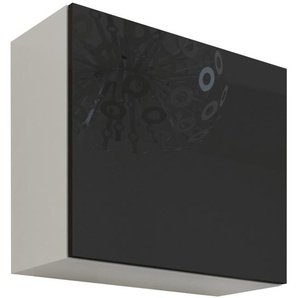 Hängeschrank VIGO Quadrat VG10B weiß / schwarz hochglanz