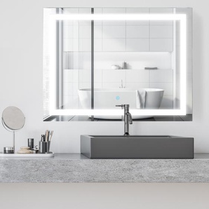 HOMCOM Lichtspiegel LED Spiegel Badspiegel Badezimmerspiegel Wandspiegel (Modell1/60 x 80 x 4cm)